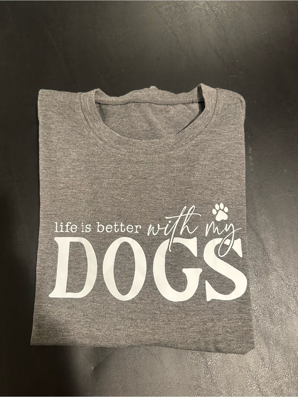 Life Is Better With My Dogs Gray Pet Lover T-Shirt